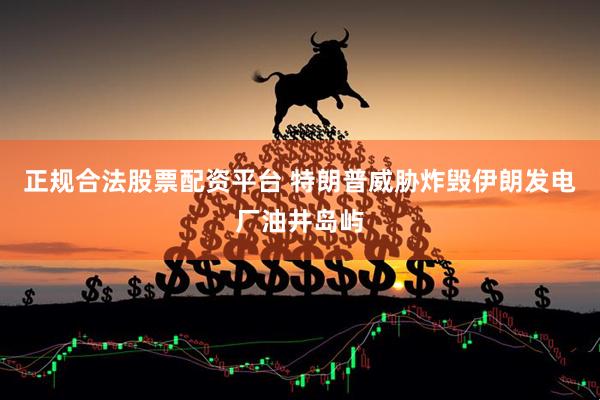 正规合法股票配资平台 特朗普威胁炸毁伊朗发电厂油井岛屿